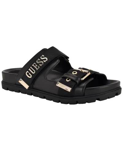 Guess Women's Faxona Branded Slip-on Footbed Sandals In Multi
