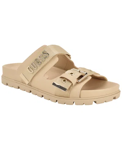 Guess Women's Faxona Branded Slip-on Footbed Sandals In Multi