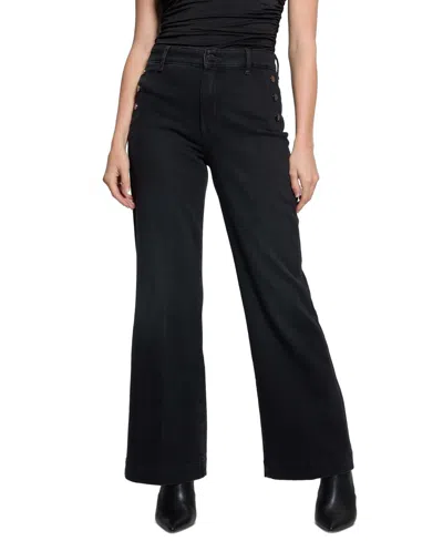 Guess Women's Faye Sailor Flared Jeans In Black Wash