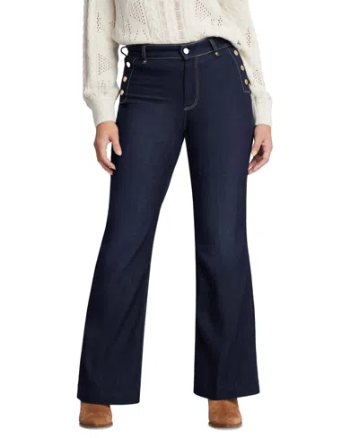 Guess Women's Faye Sailor Flared Jeans In Dark Wash