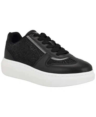 Guess Women's Fhilip Rhinestone Lace-up Platform Sneakers In Multi
