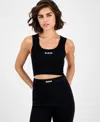 Guess Women's Flaminia Ribbed Knit Bralette In Black