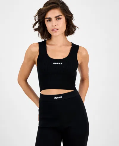 Guess Women's Flaminia Ribbed Knit Bralette In Black