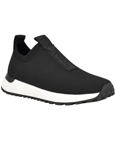 Guess Women's Flavia Knit Slip-on Jogger Sneakers In Black