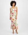 Guess Fleur Print Ruffle Hem Midi Dress In Painted Daisies Print