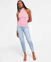 Guess Women's Frayed Mom Jeans In Moonstone Blue