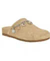 Guess Women's Gavyn Charms Logo Slip-on Clogs In Brown