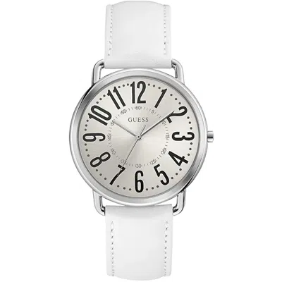 Guess Women's Gc White Leather White Dial Watch