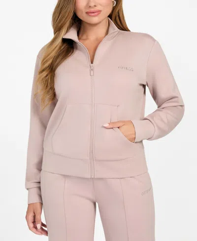 Guess Women's Gelsey Full Zip Sweatshirt In Pink