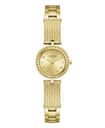 Guess Women's Gold-tone Stainless Steel Watch, 24mm In Gold Tone