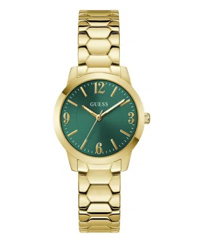 Guess Women's Gold-tone Stainless Steel Watch, 34mm In Orange