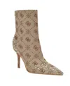 Guess Women's Gomoray Embellished Stiletto Booties In Brown