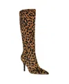 Guess Gressa Knee High Pointed Toe Boot In Brown
