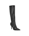 Guess Womens Gressa Tall Pointed Toe Stiletto Boots Regular Wide Calf In Black