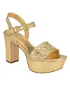 Guess Haldem Platform Sandal In Gold