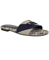 Guess Women's Harini Slip-on Logo Flat Sandals In Dark Blue,white Stripe Multi