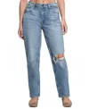 Guess Women's High Rise Patch Pocket Straight Leg Jeans In Scent Destroy