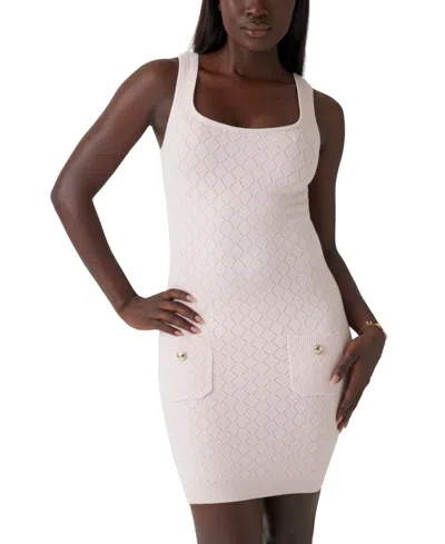 Guess Women's Holland Diamond-pointelle Sweater Dress In Low Key Pink