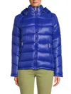 Guess Women's Hooded Puffer Jacket In Indigo