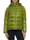 Guess Women's Hooded Puffer Jacket In Moss