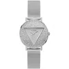 Guess Gray Stainless Steel Watch In Silver