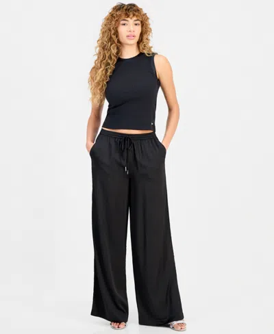 Guess Women's Ines Wide-leg Pants In Black