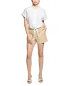 Guess Women's Brigitte Embroidered Snap-front Shirt In Foamy Taupe