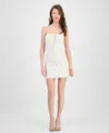 Guess Women's Isabella Pointelle Lace-up Mini Dress