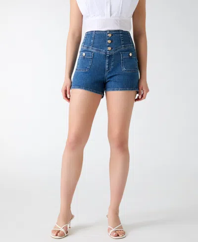 Guess Women's Janna High-rise Denim Shorts In Blue