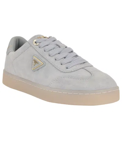 Guess Women's Jazlie T-toe Logo Court Sneakers In Light Blue
