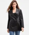 Guess Women's Jemma Pinstriped Double-breasted Blazer In Black