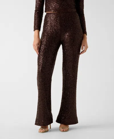 Guess Women's Jessie Sequin Pants In Brown