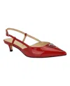 Guess Women's Jesson Pointed Slingback Kitten Heel Mules In Red