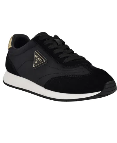 Guess Women's Joggin Lace-up Retro Jogger Sneakers In Black
