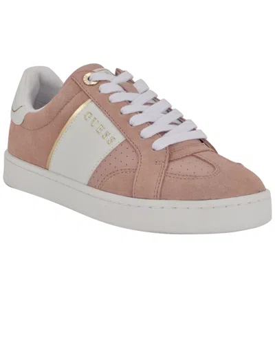 Guess Women's Jrone Lace-up Low Profile Court Sneakers In Multi
