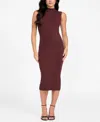 Guess Women's Julia Seamless Sleeveless Sweater Dress In Burgundy