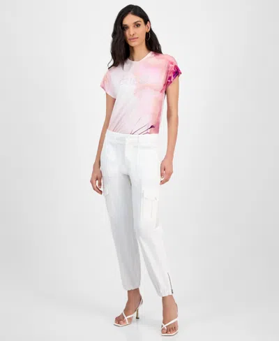 Guess Women's Juno Cargo Jogger Pants In Pure White