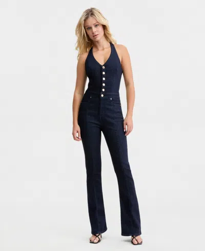 Guess Women's Kacie Halter-neck Jumpsuit In Blue