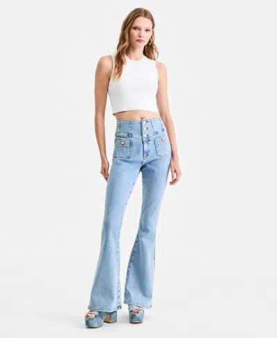 Guess Women's Kaira High-rise Flared Jeans In Blue