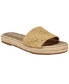 Guess Women's Katic Slide Espadrille Flat Sandals In Gold Logo