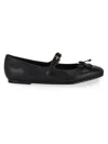 Guess Women's Kayra Leather Mary Jane Ballet Flats In Black