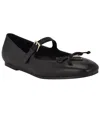 Guess Kayra Mary Jane Flat In Black Leather