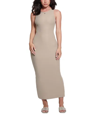 Guess Women's Kim Sleeveless Tank Maxi Dress In Fungi