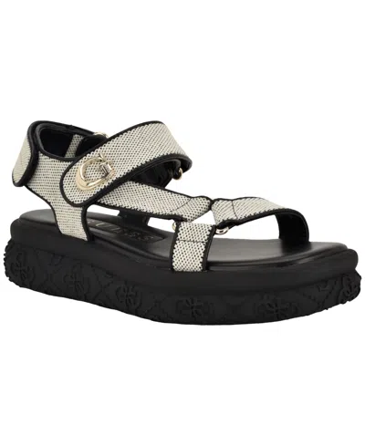 Guess Women's Lanara Quattro G Sporty Platform Footbed Sandals