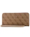 Guess Women's Laurel Ii Large Zip Around Wallet In Brown