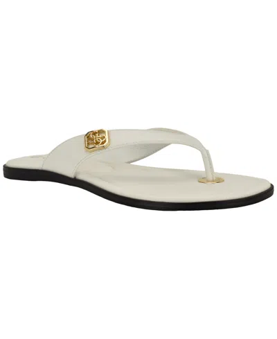 Guess Women's Lexing Logo Slip-on Flat Sandals In Burgundy