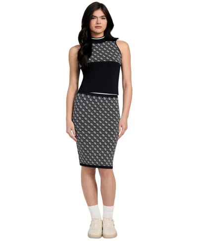 Guess Women's Lise 4g-logo Pull-on Sweater Skirt