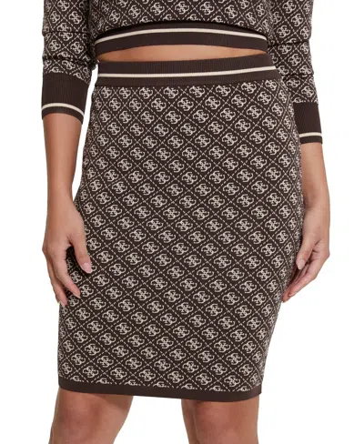 Guess Women's Lise 4g-logo Pull-on Jumper Skirt In Fn0t-light-brown