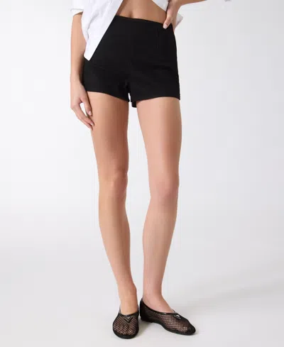 Guess Women's Liza Denim Hot Shorts In Black