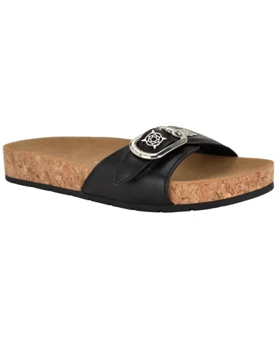Guess Women's Locela Ornamented Cork Footbed Sandals In Multi